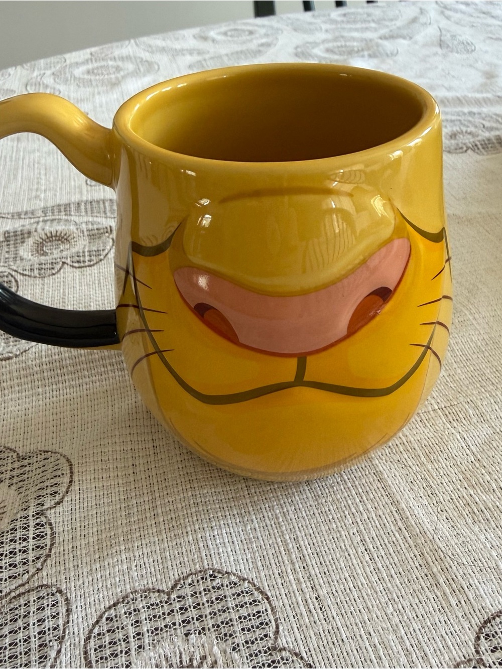 Disney Lion King Yellow Ceramic Mug with Black Handle Accent